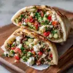 Mediterranean Ground Chicken Pitas Recipe