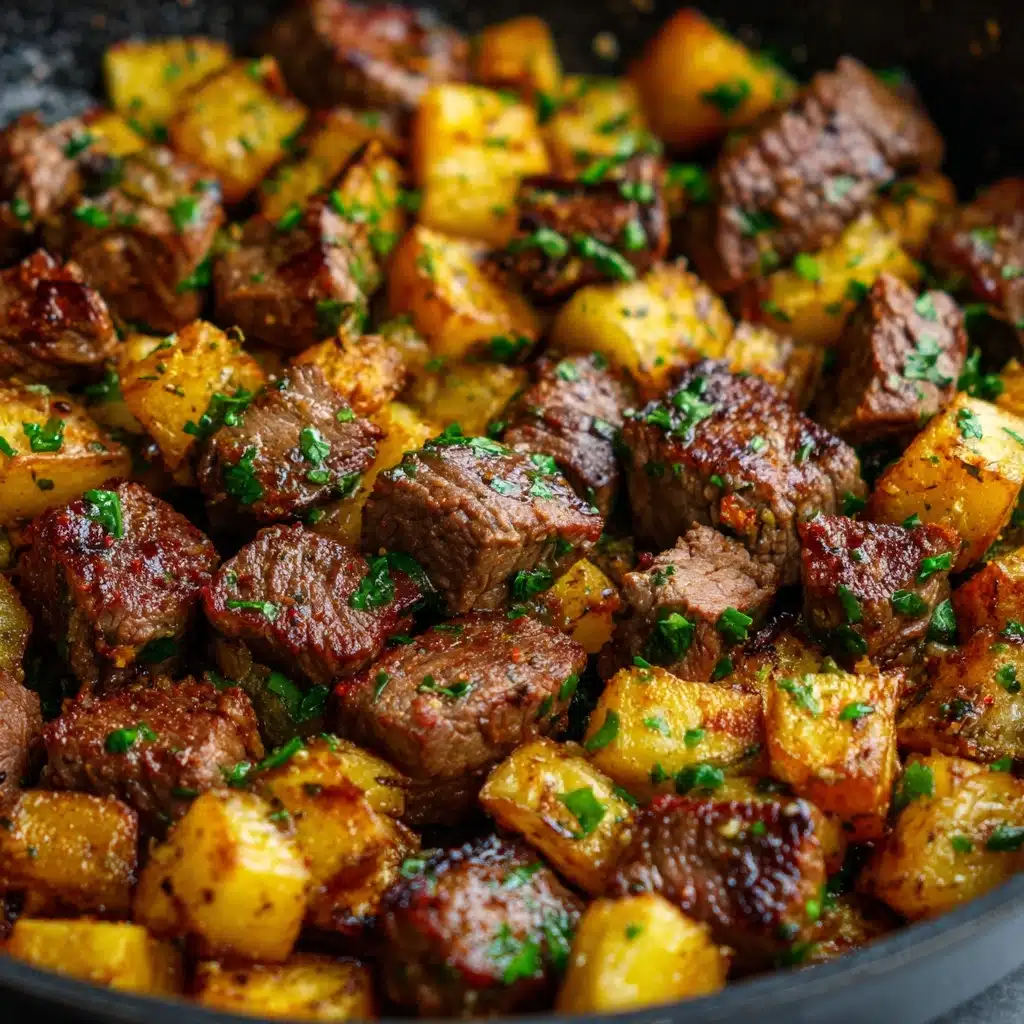 Garlic Butter Steak Bites and Potatoes Recipe - Recipe Image