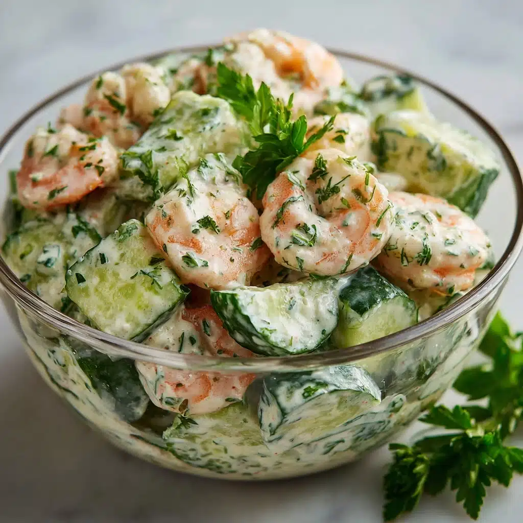 Creamy Cucumber Shrimp Salad Recipe - Recipe Image