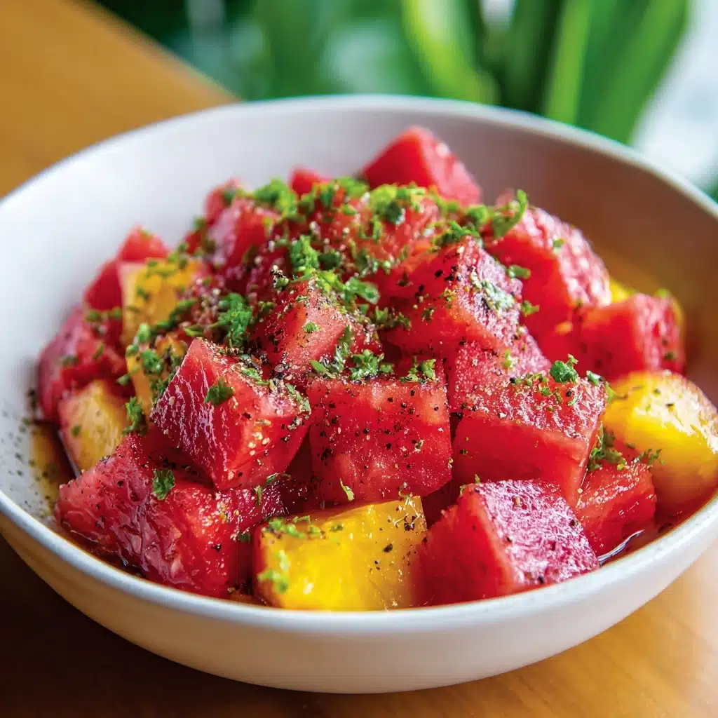 The Peach Watermelon Salad That Tastes Like Summer Recipe - Recipe Image