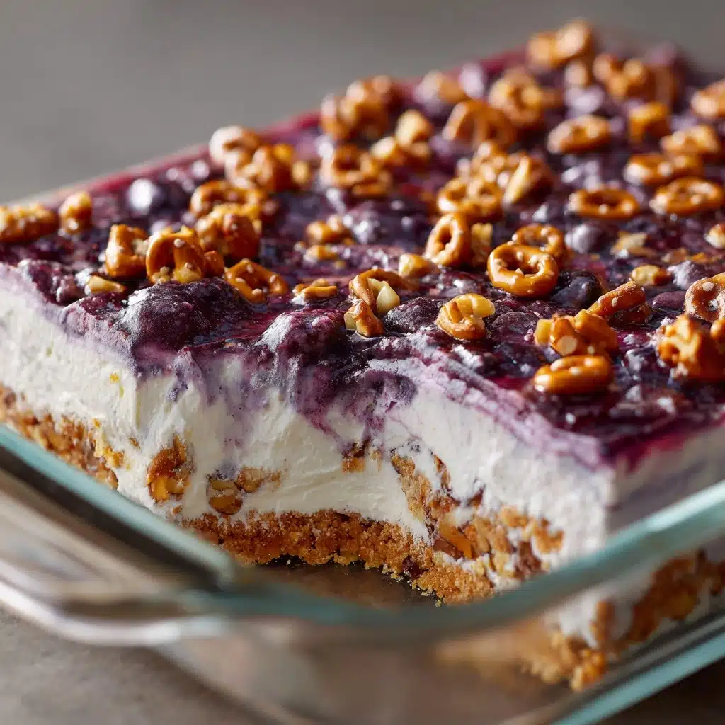 Blueberry Pretzel Salad Recipe - Recipe Image