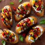 Quick Peach Bruschetta with Whipped Ricotta Recipe