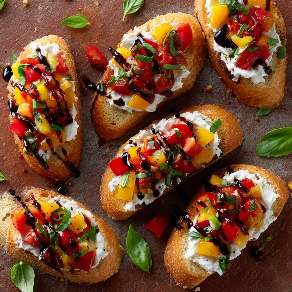 Quick Peach Bruschetta with Whipped Ricotta Recipe