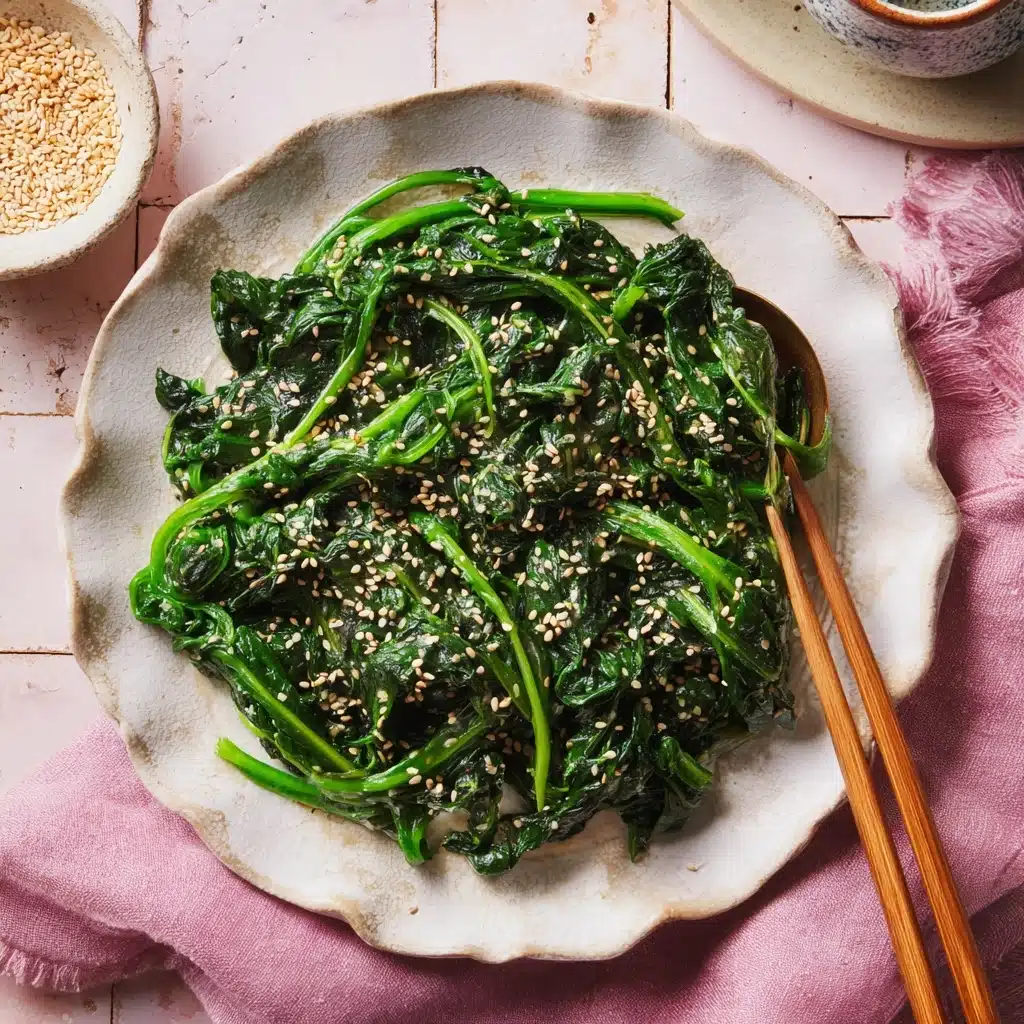 Korean Spinach Side Dish (Sigeumchi Namul) Recipe - Recipe Image