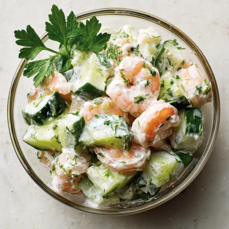 Creamy Cucumber Shrimp Salad Recipe