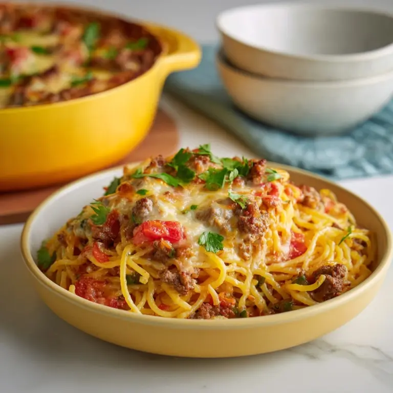Baked Spaghetti with Cream of Mushroom Soup Recipe