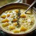 Cheddar Garlic Herb Potato Soup Recipe