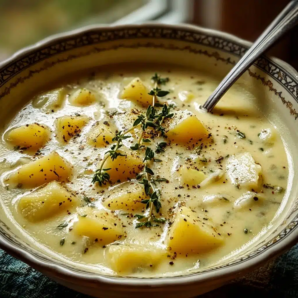 Cheddar Garlic Herb Potato Soup Recipe