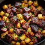 Garlic Butter Steak Bites and Potatoes Recipe