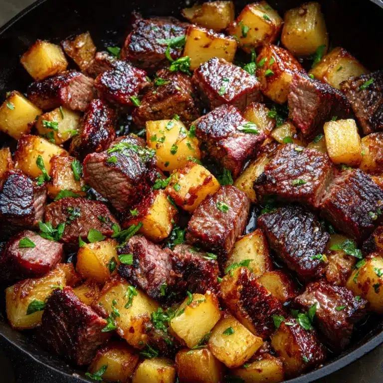 Garlic Butter Steak Bites and Potatoes Recipe