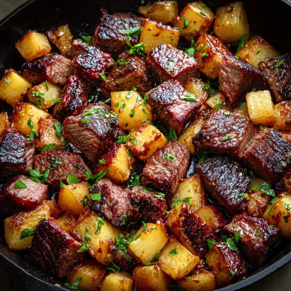 Garlic Butter Steak Bites and Potatoes Recipe