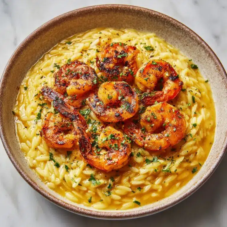 Shrimp Orzo in Lemon Garlic Sauce Recipe