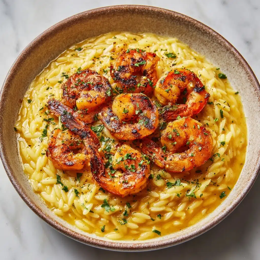 Shrimp Orzo in Lemon Garlic Sauce Recipe