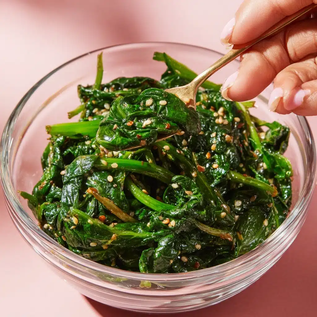 Korean Spinach Side Dish (Sigeumchi Namul) Recipe - Recipe Image