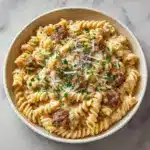 Creamy Beef and Rotini in Garlic Parmesan Sauce Recipe