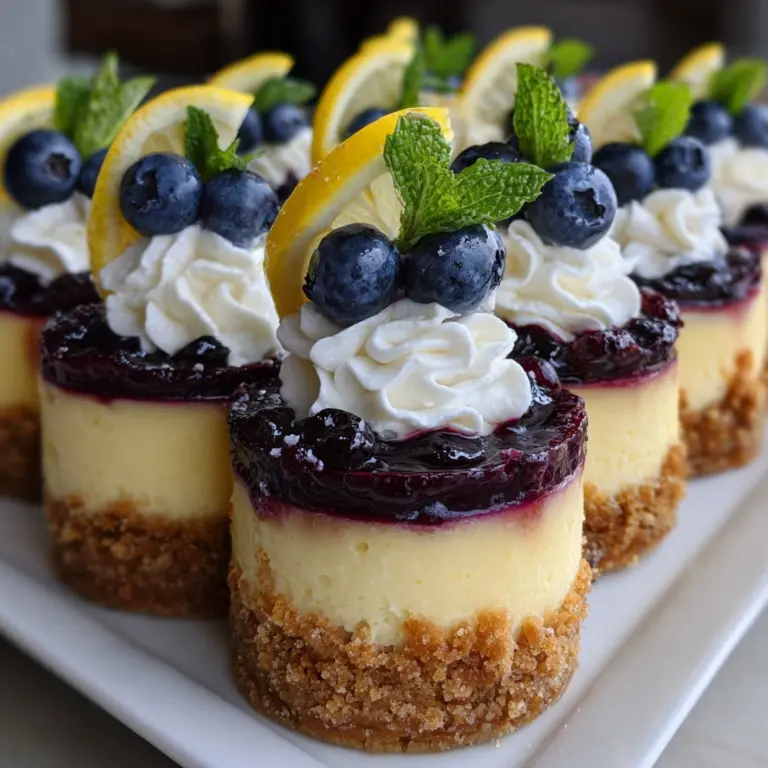 Mini Lemon Blueberry Cheesecakes Recipe