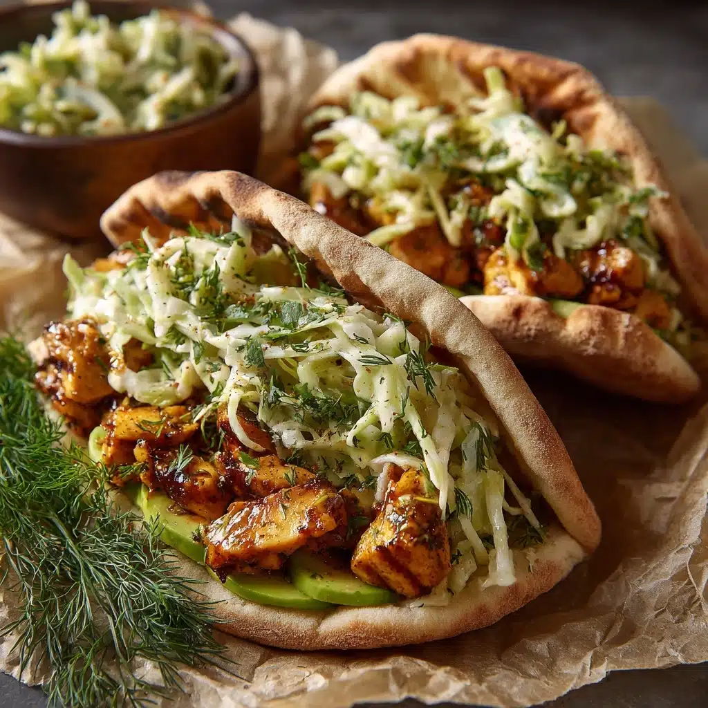 Sheet Pan Chicken Pitas with Herby Ranch Slaw Recipe - Recipe Image