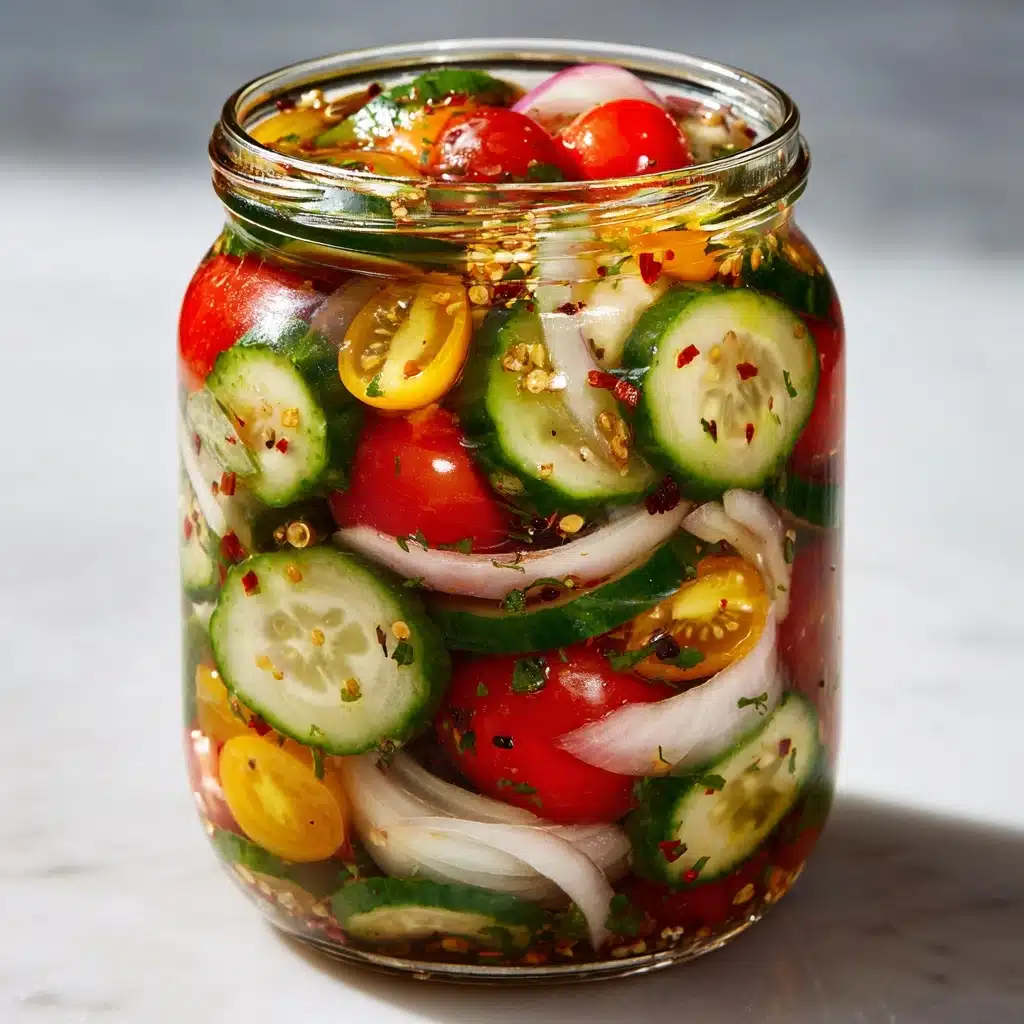 Marinated Cucumbers, Onions, and Tomatoes Recipe