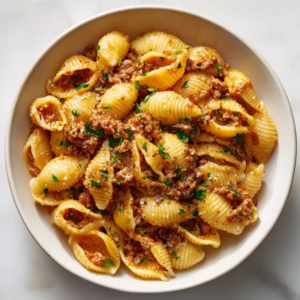 Easy Creamy Beef and Shells Recipe