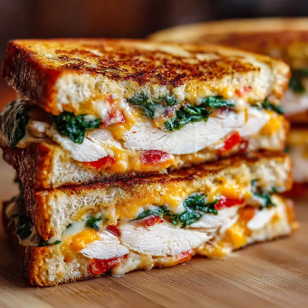 Turkey Melt with Cheddar, Spinach, and Bacon Recipe - Recipe Image