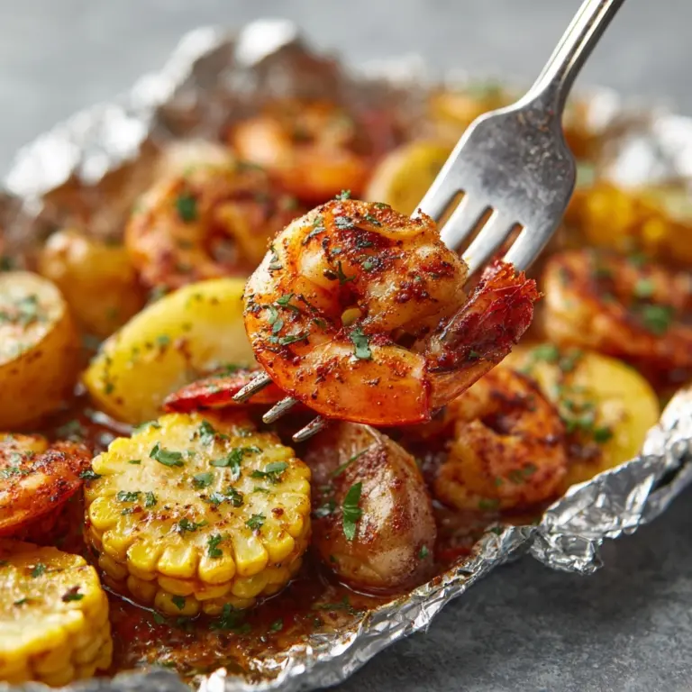 Cajun Shrimp Boil in Foil Recipe