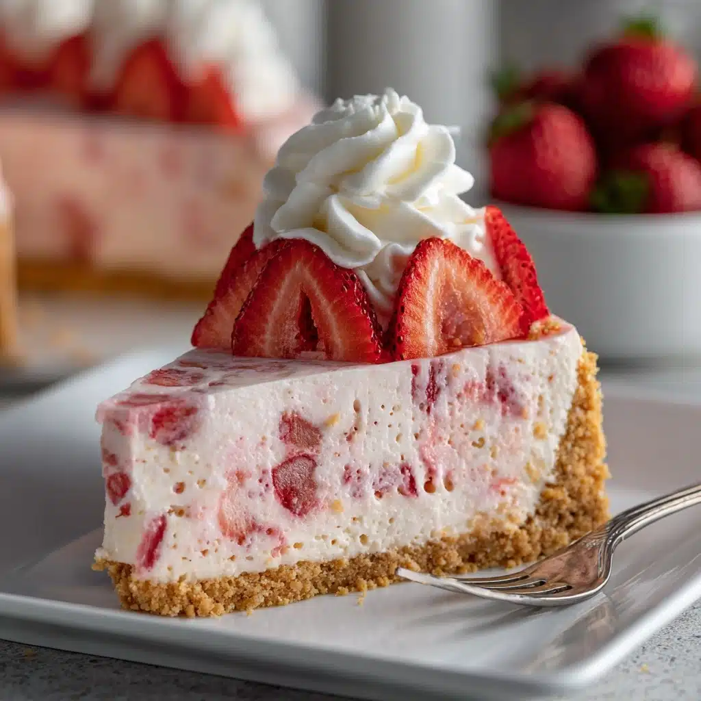 No-Bake Strawberry Cheesecake Recipe - Recipe Image