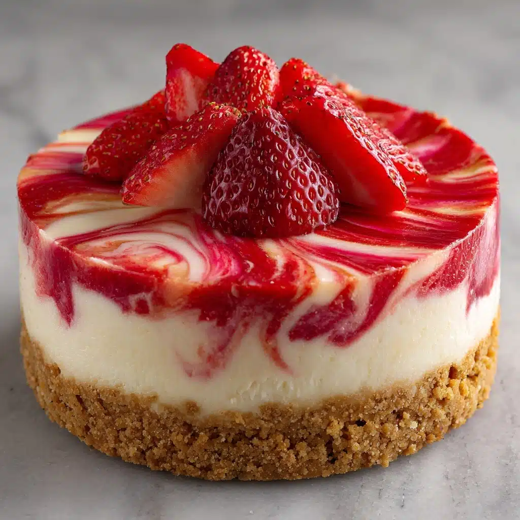 Strawberry Swirl Cheesecake Recipe - Recipe Image