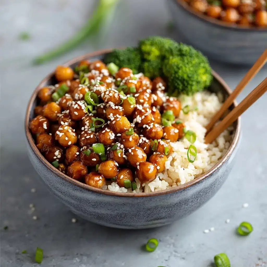 Vegan Sticky Sesame Chickpeas Recipe - Recipe Image