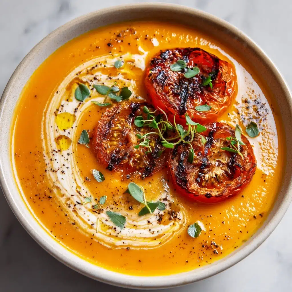 Creamy Roasted Garlic Tomato Soup Recipe - Recipe Image