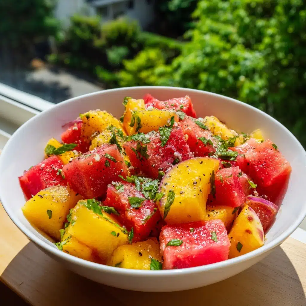 The Peach Watermelon Salad That Tastes Like Summer Recipe