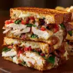 Turkey Melt with Cheddar, Spinach, and Bacon Recipe