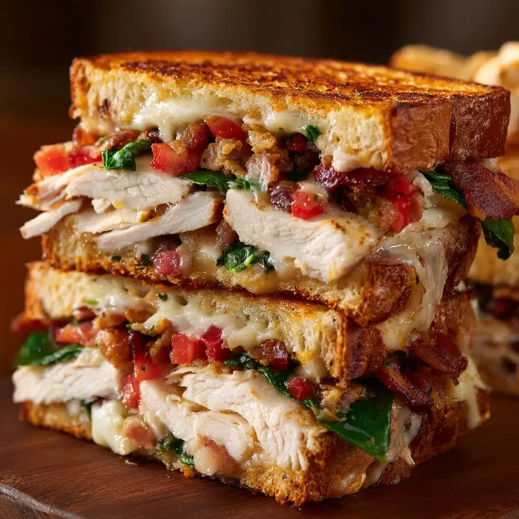 Turkey Melt with Cheddar, Spinach, and Bacon Recipe