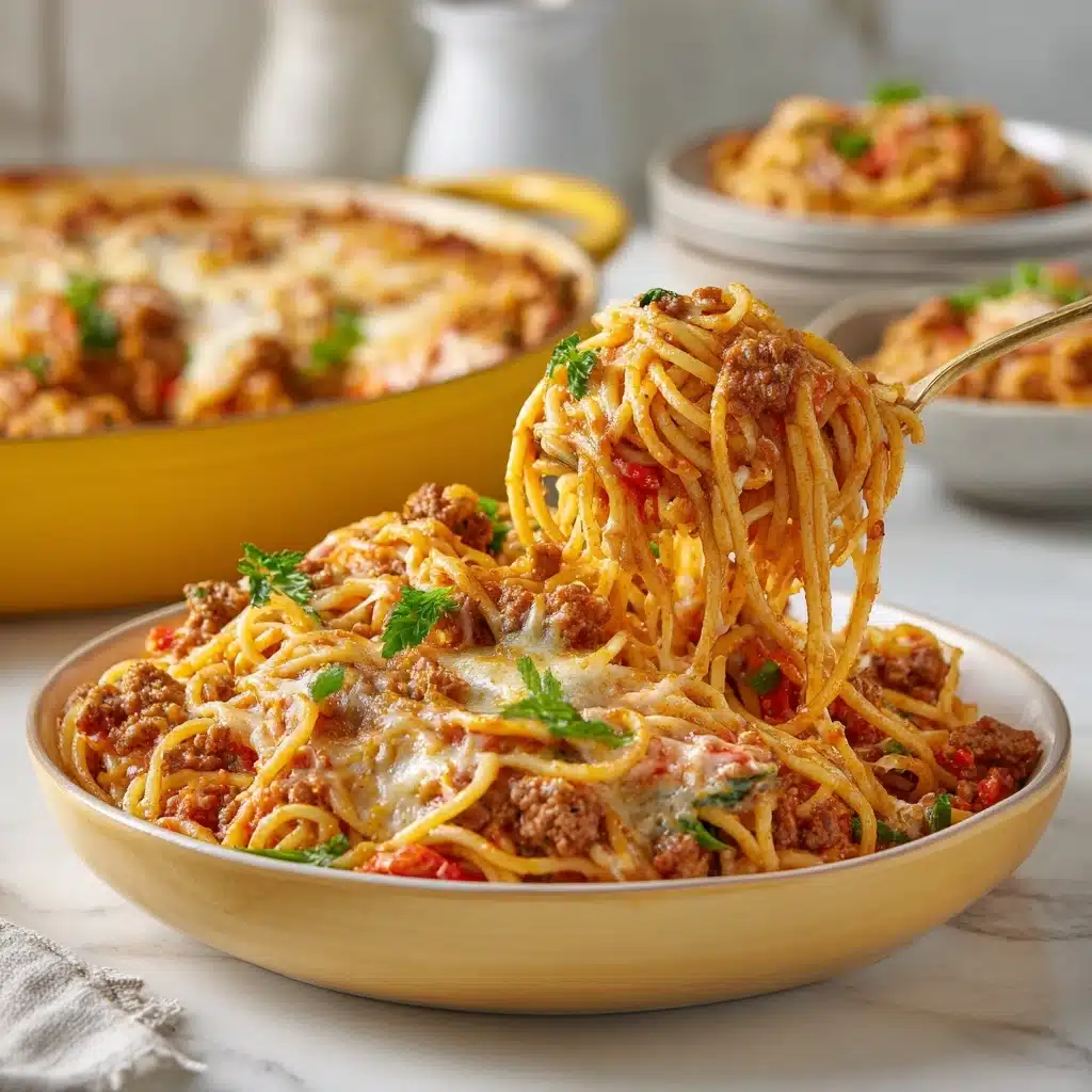 Baked Spaghetti with Cream of Mushroom Soup Recipe - Recipe Image