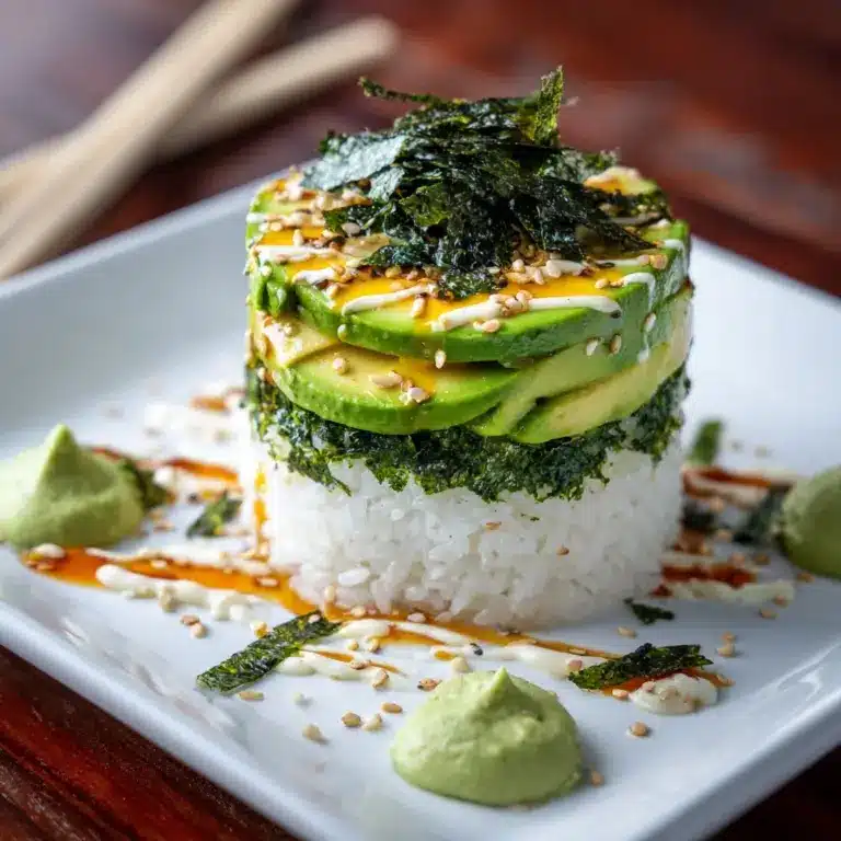 Spicy Shrimp Sushi Stack Recipe
