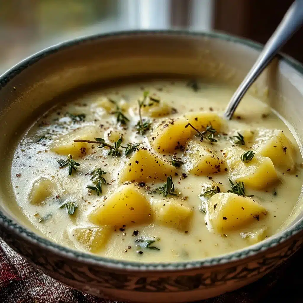 Cheddar Garlic Herb Potato Soup Recipe
