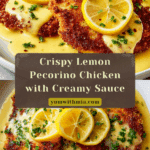 Lemon Pecorino Crusted Chicken with Creamy Lemon Sauce Recipe