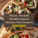Mediterranean Ground Chicken Pitas Recipe