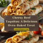 Baked Cheesy Beef Taquitos Recipe