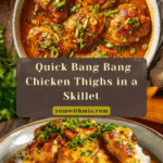 Skillet Bang Bang Chicken Thighs Recipe