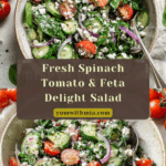 Spinach Tomato Salad with Feta Cheese Recipe