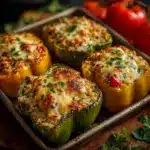 Easy Vegetarian Stuffed Bell Peppers with Rice Recipe