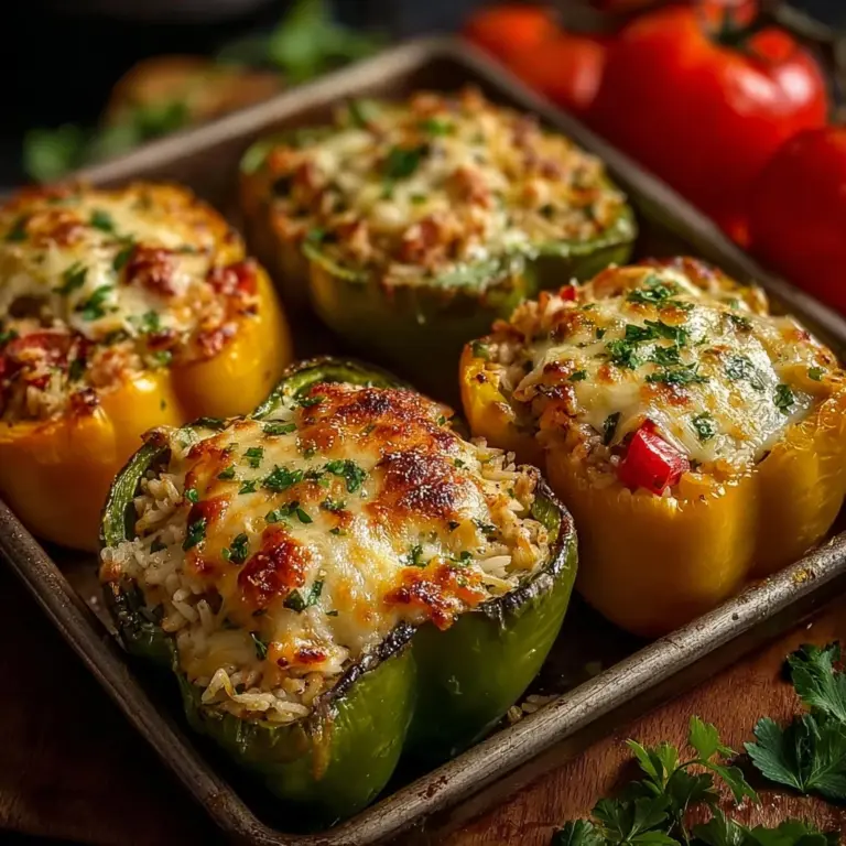 Easy Vegetarian Stuffed Bell Peppers with Rice Recipe