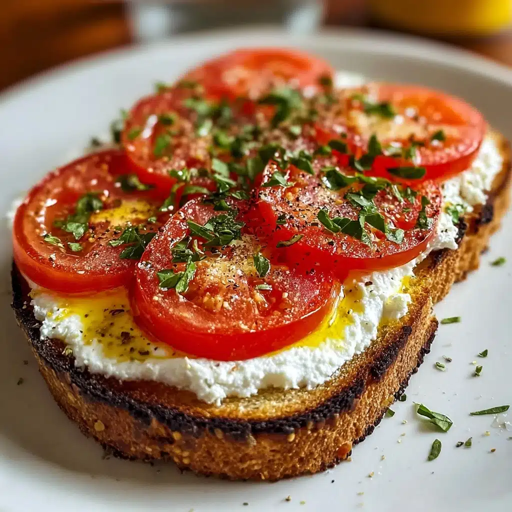 Tomato and Cottage Cheese Toast Recipe - Recipe Image