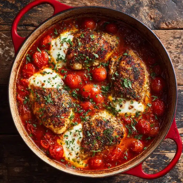 Garlic Tomato Chicken with Mozzarella Recipe