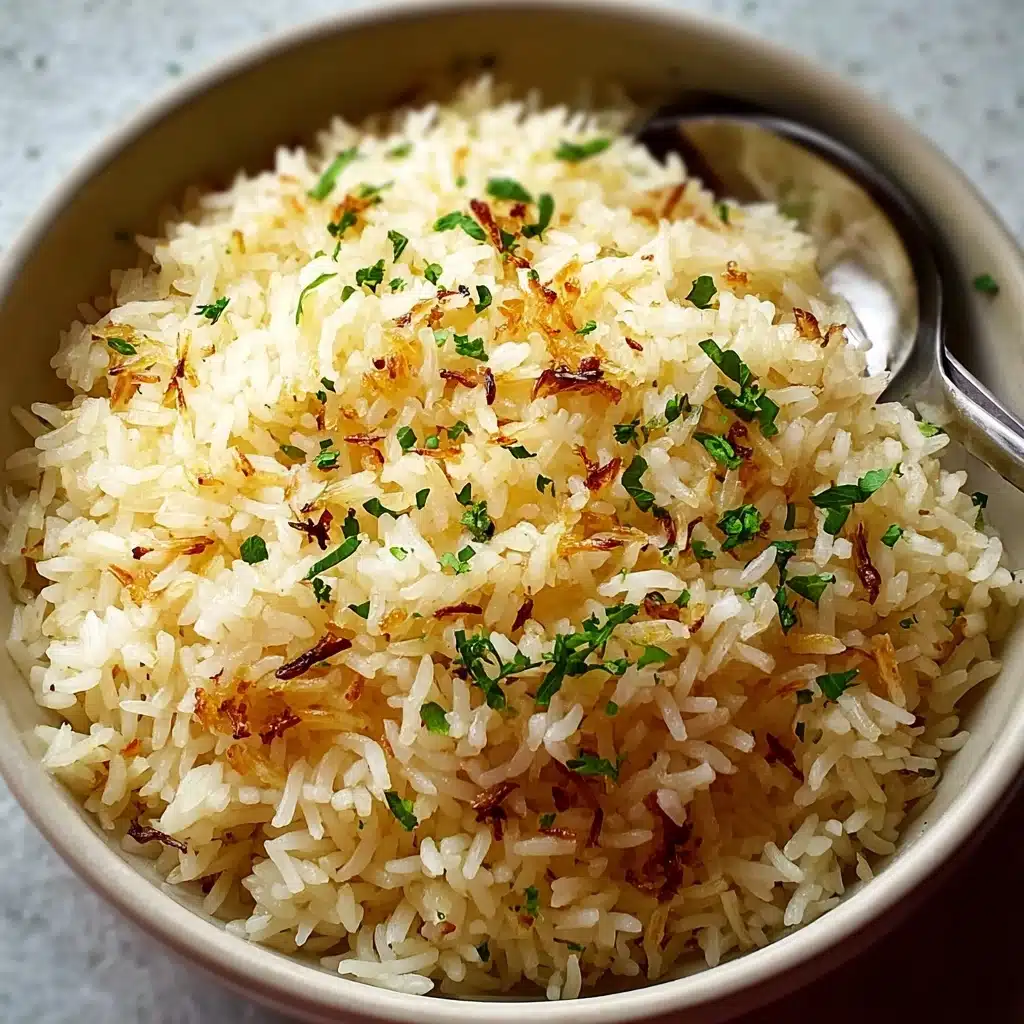Rich and Savory Golden Onion Butter Rice Recipe - Recipe Image