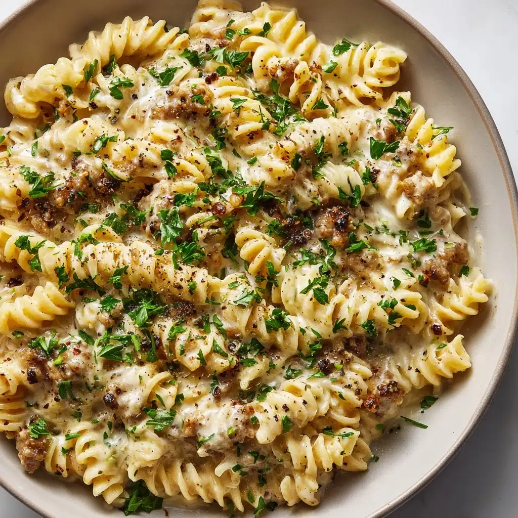 Beef and Rotini in Garlic Parmesan Sauce Recipe