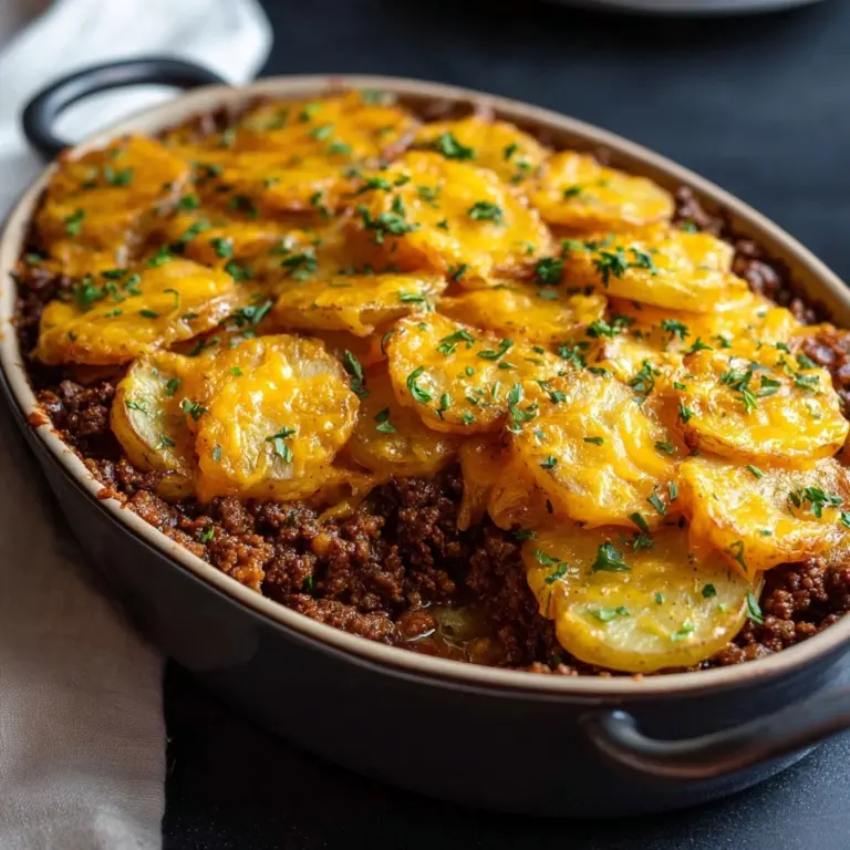 Cheesy Ground Beef and Potatoes Recipe