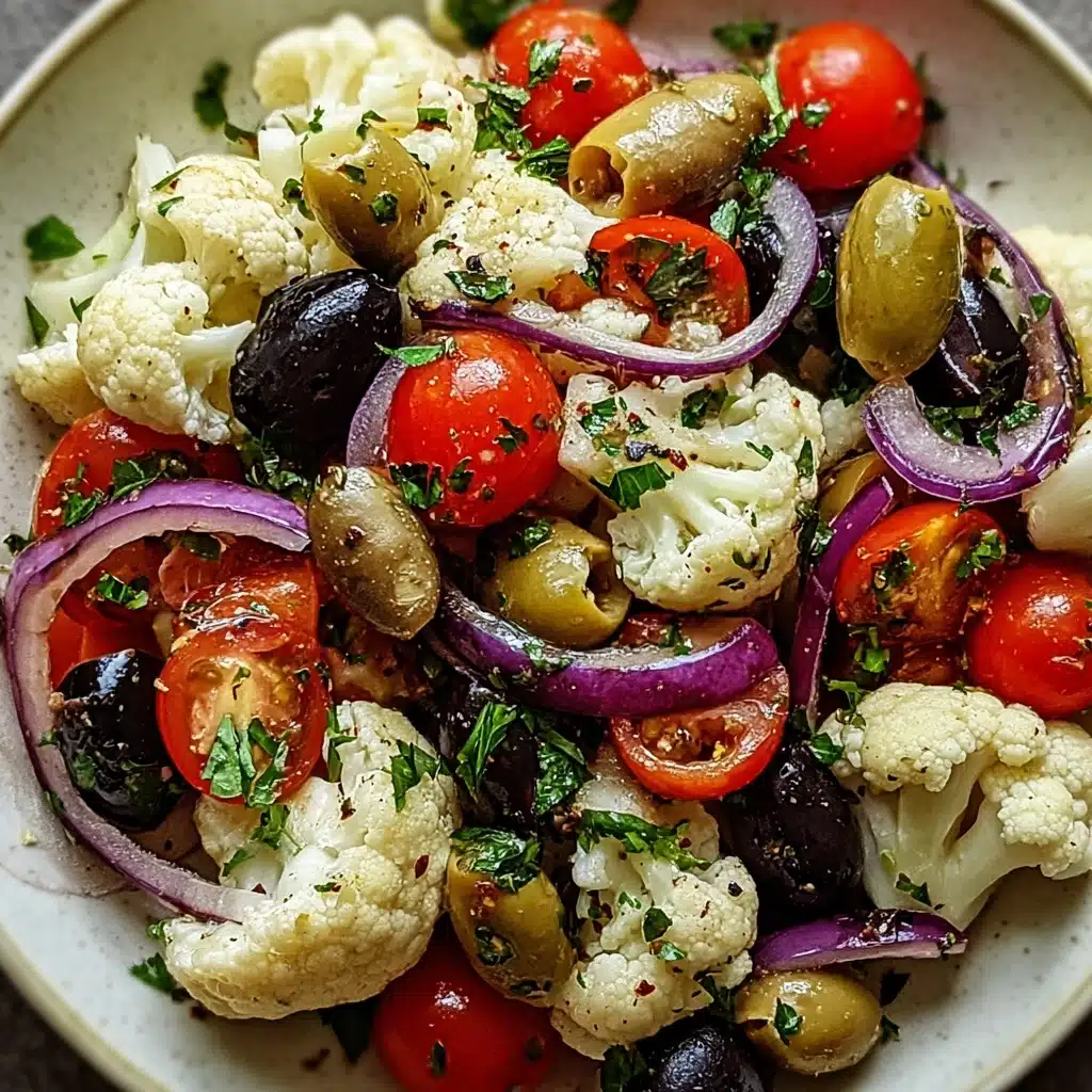 Mediterranean Marinated Cauliflower Salad Recipe