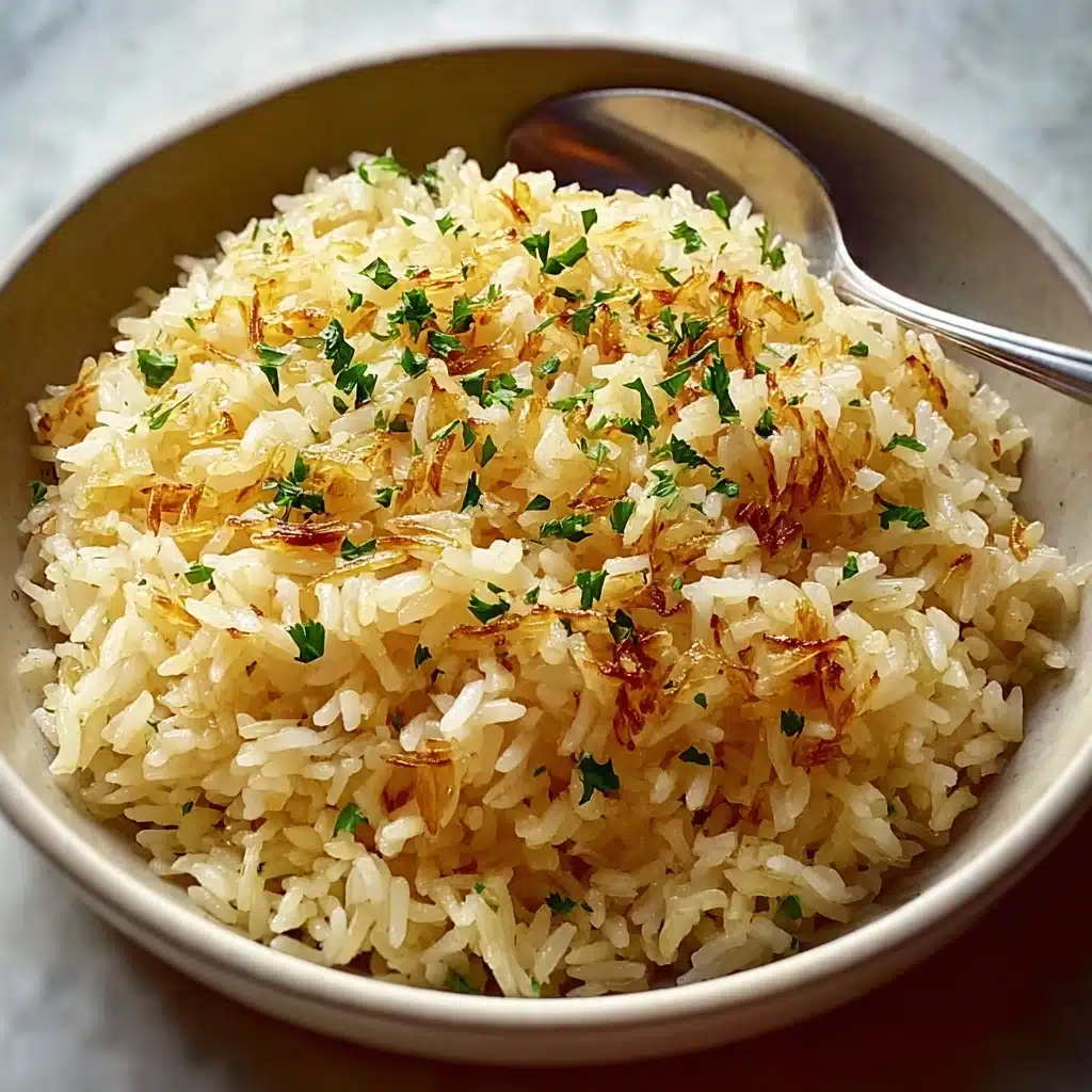 Rich and Savory Golden Onion Butter Rice Recipe - Recipe Image