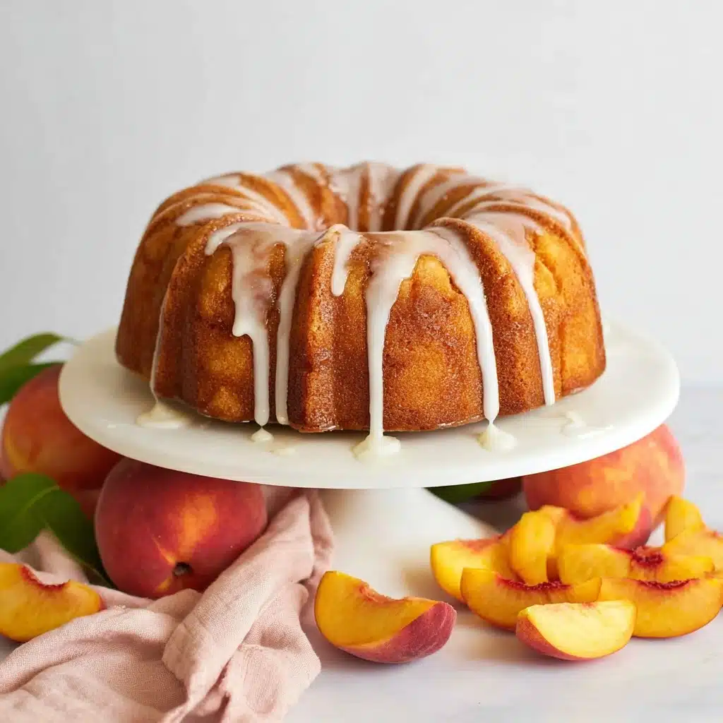 Peach Cobbler Pound Cake Recipe - Recipe Image